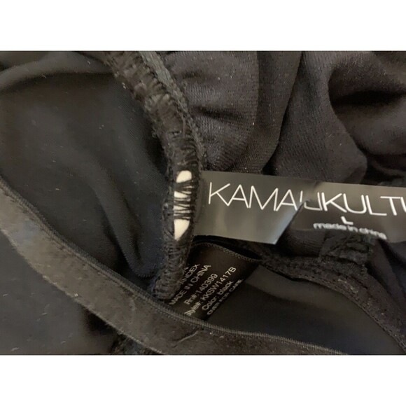 Kamali Kulture Shirred Waist Mio  One Piece Swim Ruched Black Large Halter Cut - Picture 12 of 13